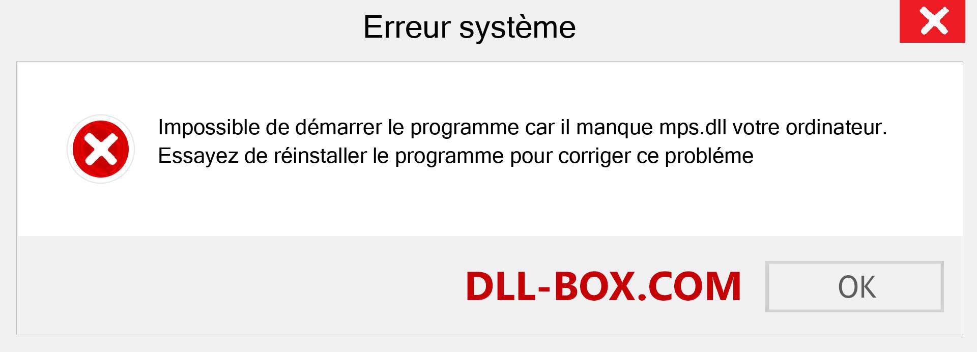 Le fichier mps.dll est manquant ?. Télécharger pour Windows 7, 8, 10 - Correction de l'erreur manquante mps dll sur Windows, photos, images